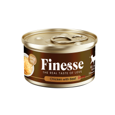 Finesse Grain-Free Chicken with Beef in Gravy 85g  Carton (24 Cans)